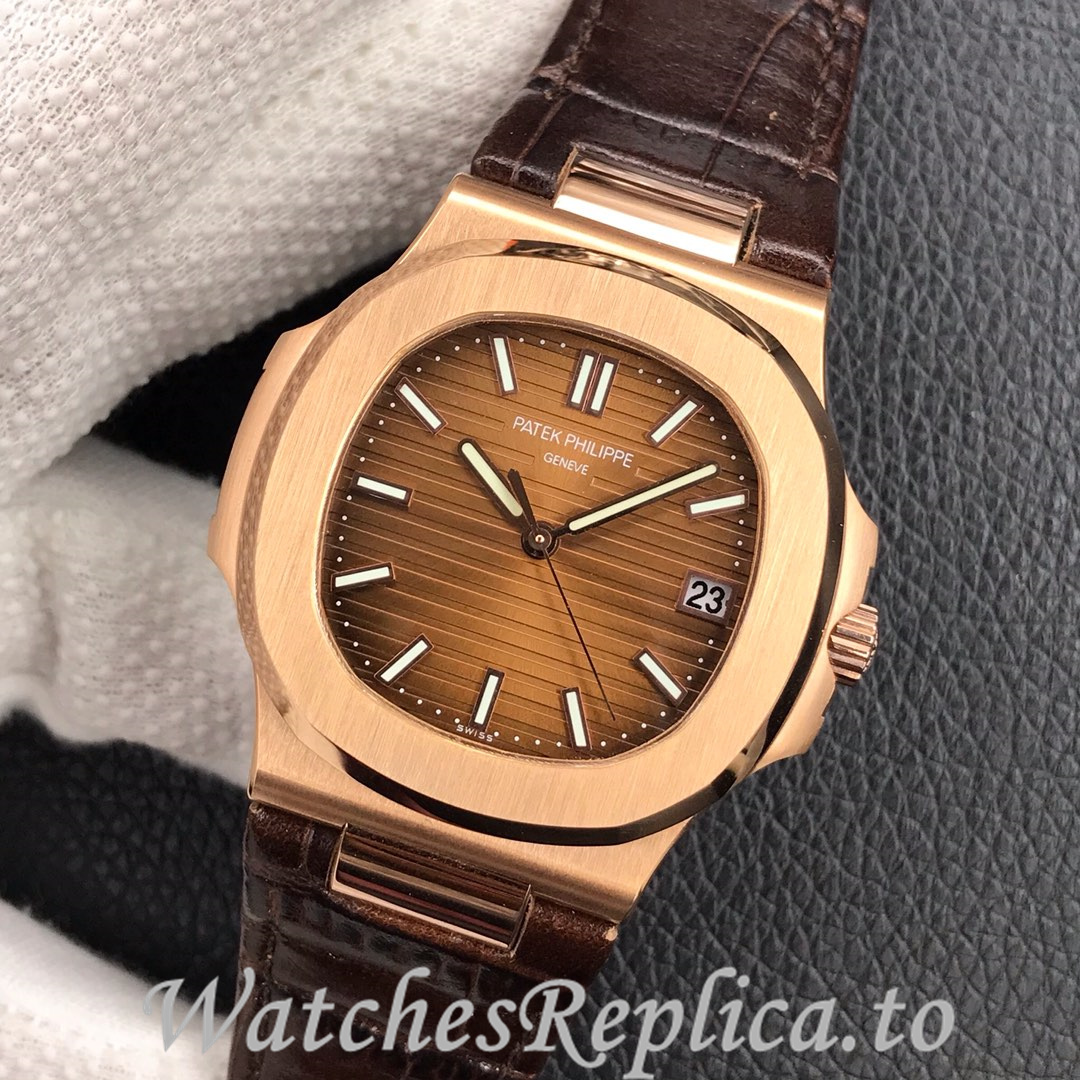 Patek Philippe Replica Nautilus 5711 Leather strap 40MM - WatchesReplica.is
