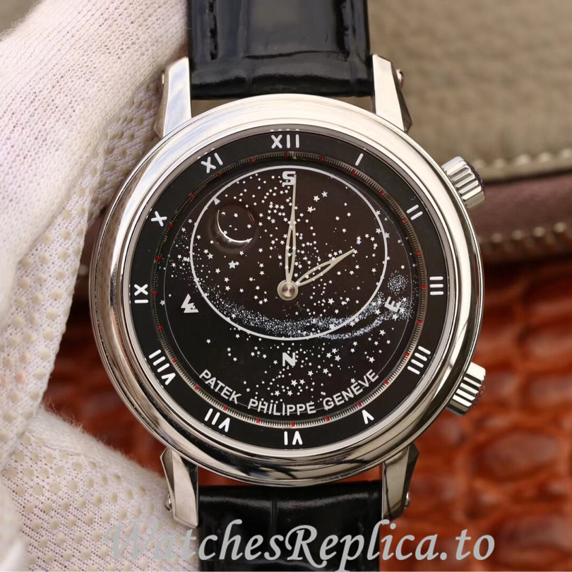 Patek Philippe Replica Complications 5102 Leather strap 43MM - WatchesReplica.is