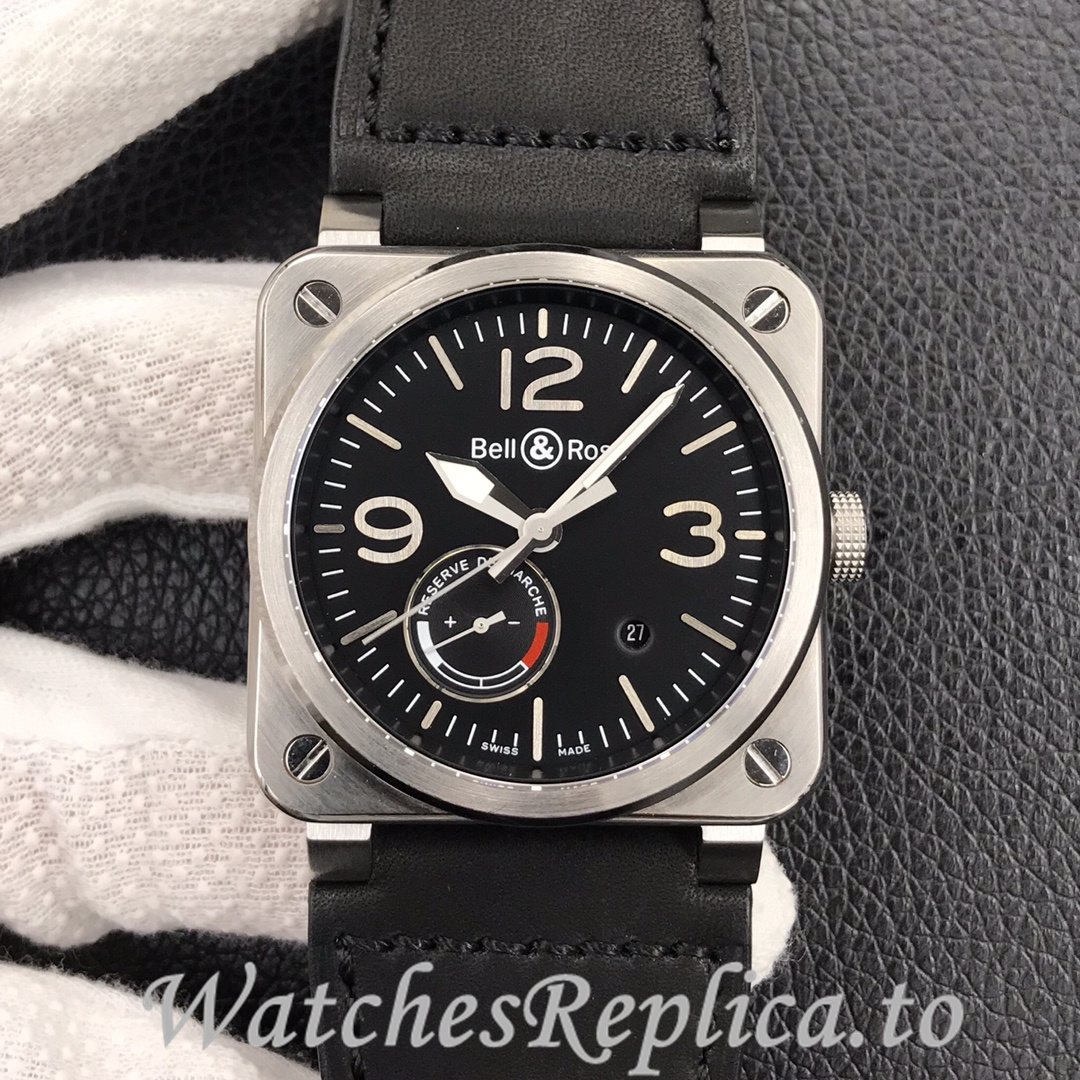 Bell Ross Replica BR 03 BR0392-CAMO-CE/SRB Leather strap 42MM - WatchesReplica.is