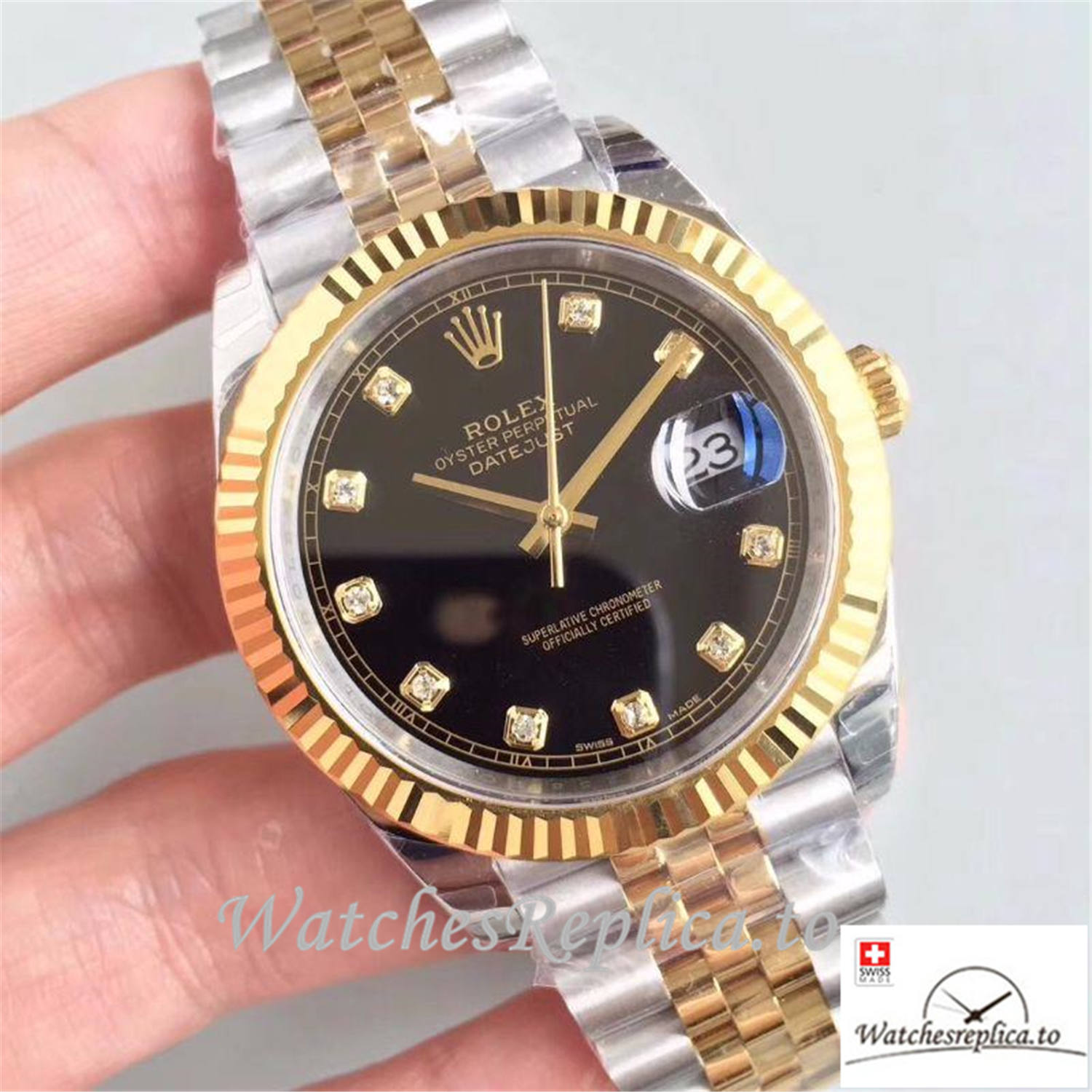 Swiss Rolex Datejust M126333 0013 Black Dial 41MM - WatchesReplica.is