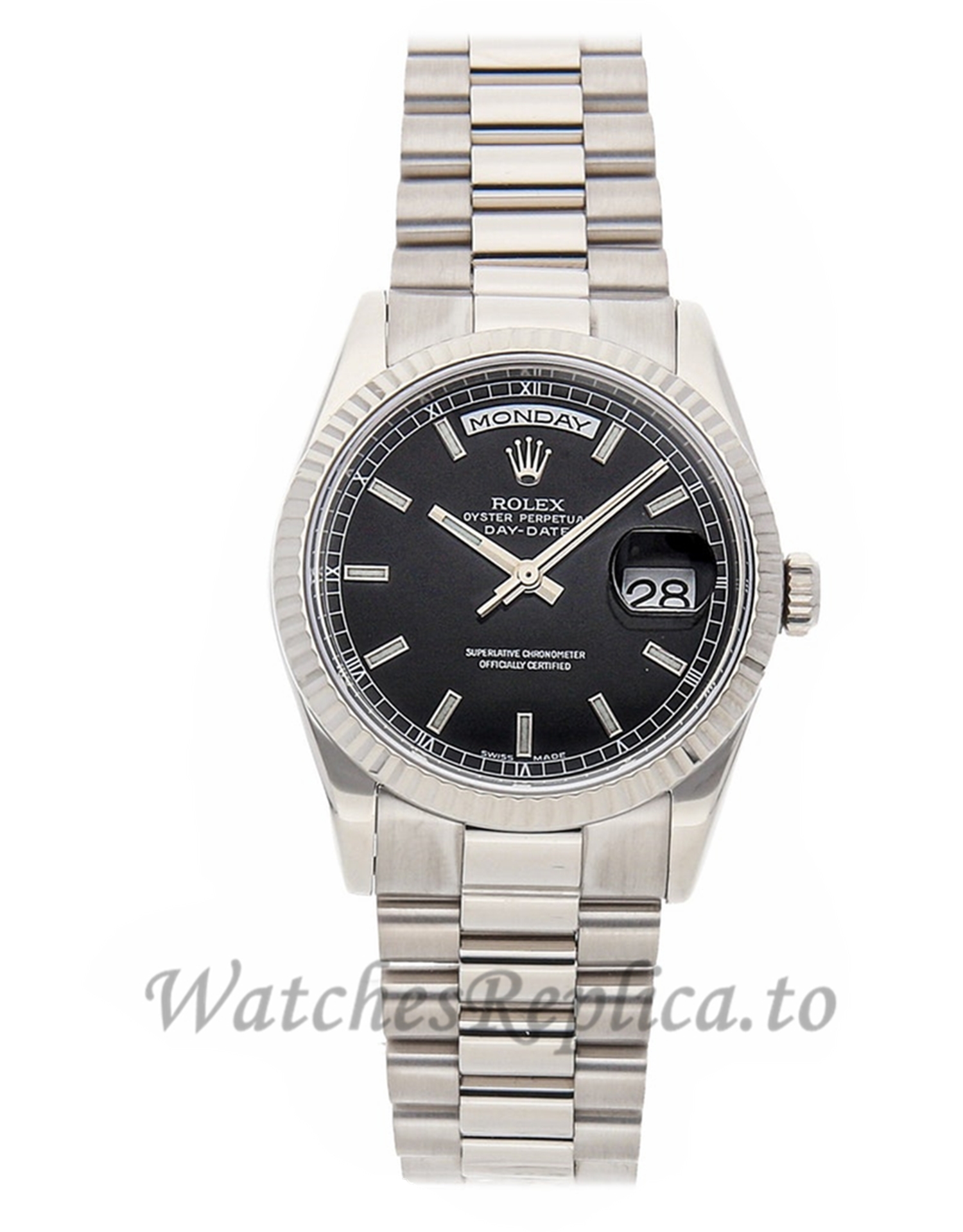 Rolex Day-Date Black Dial 118239 - WatchesReplica.is