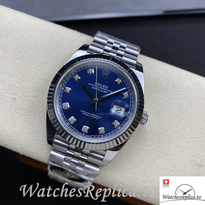 Swiss Rolex Datejust Replica 126334 Stainless steel strap 41MM Blue Dial - WatchesReplica.is