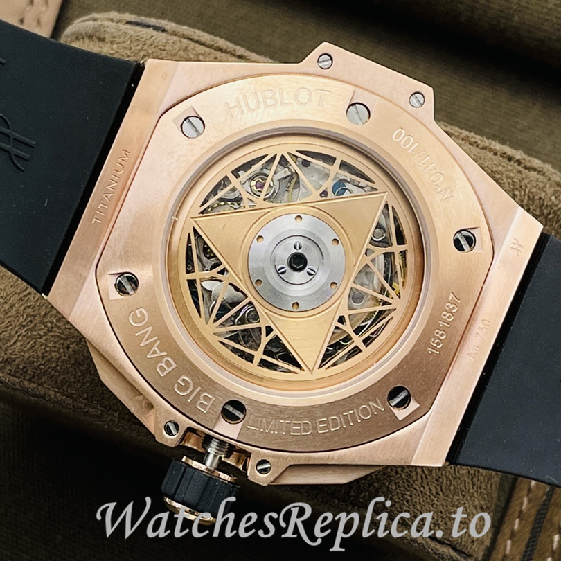 Hublot Replica Big Bang Sang Bleu II Rubber strap 45MM - WatchesReplica.is