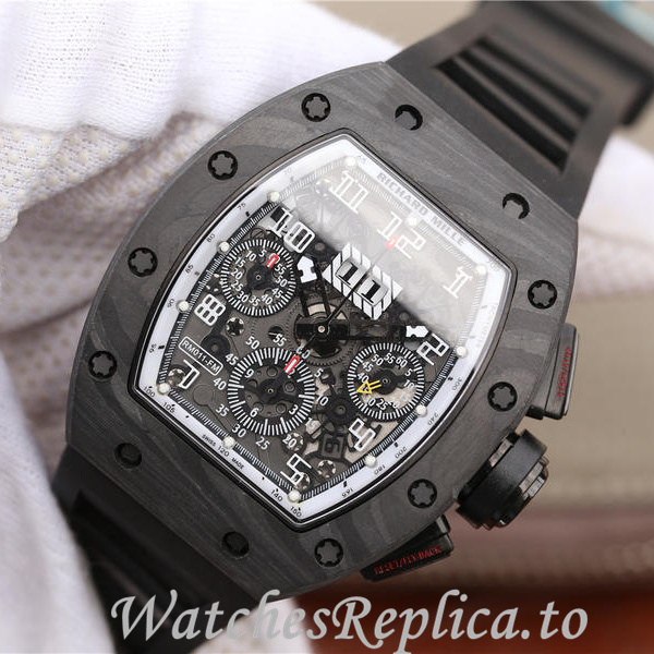 Richard Mille Replica RM011 Rubber strap 50MM - WatchesReplica.is