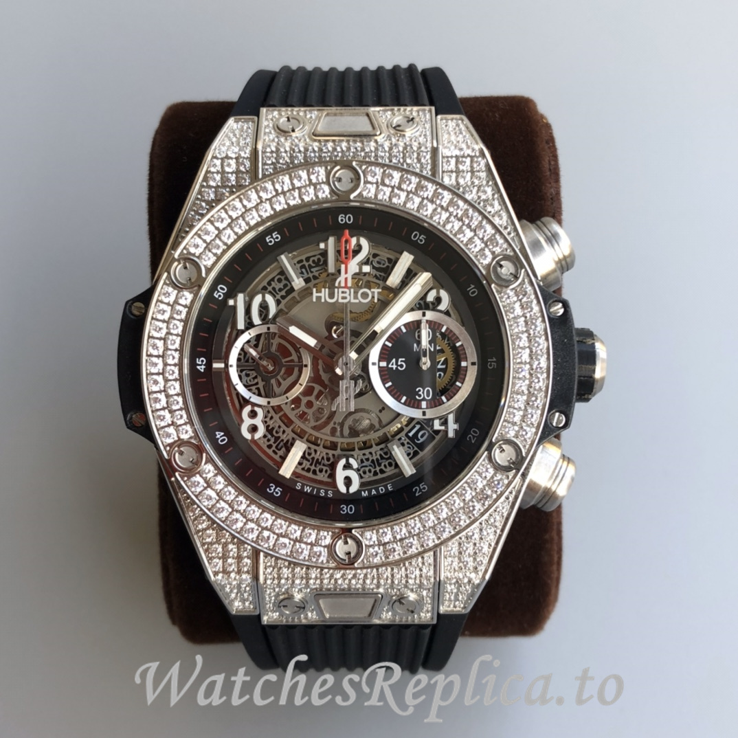 Hublot Replica Big Bang Gypsophila Chronograph v2 Rubber strap 45MM - WatchesReplica.is