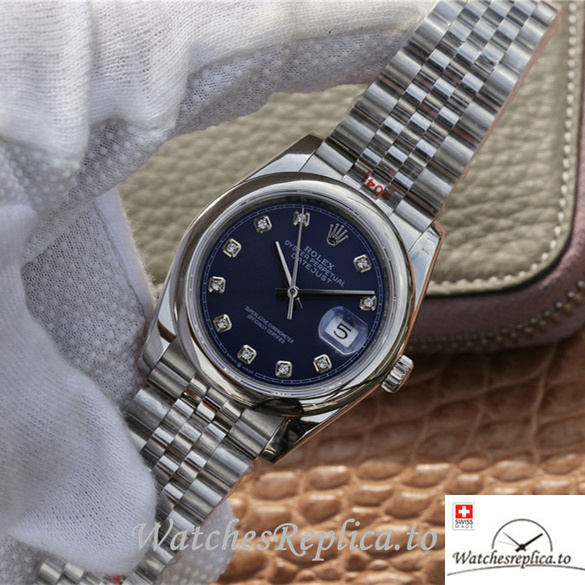 Swiss Rolex Datejust Replica 116200 Stainless steel strap 36MM - WatchesReplica.is