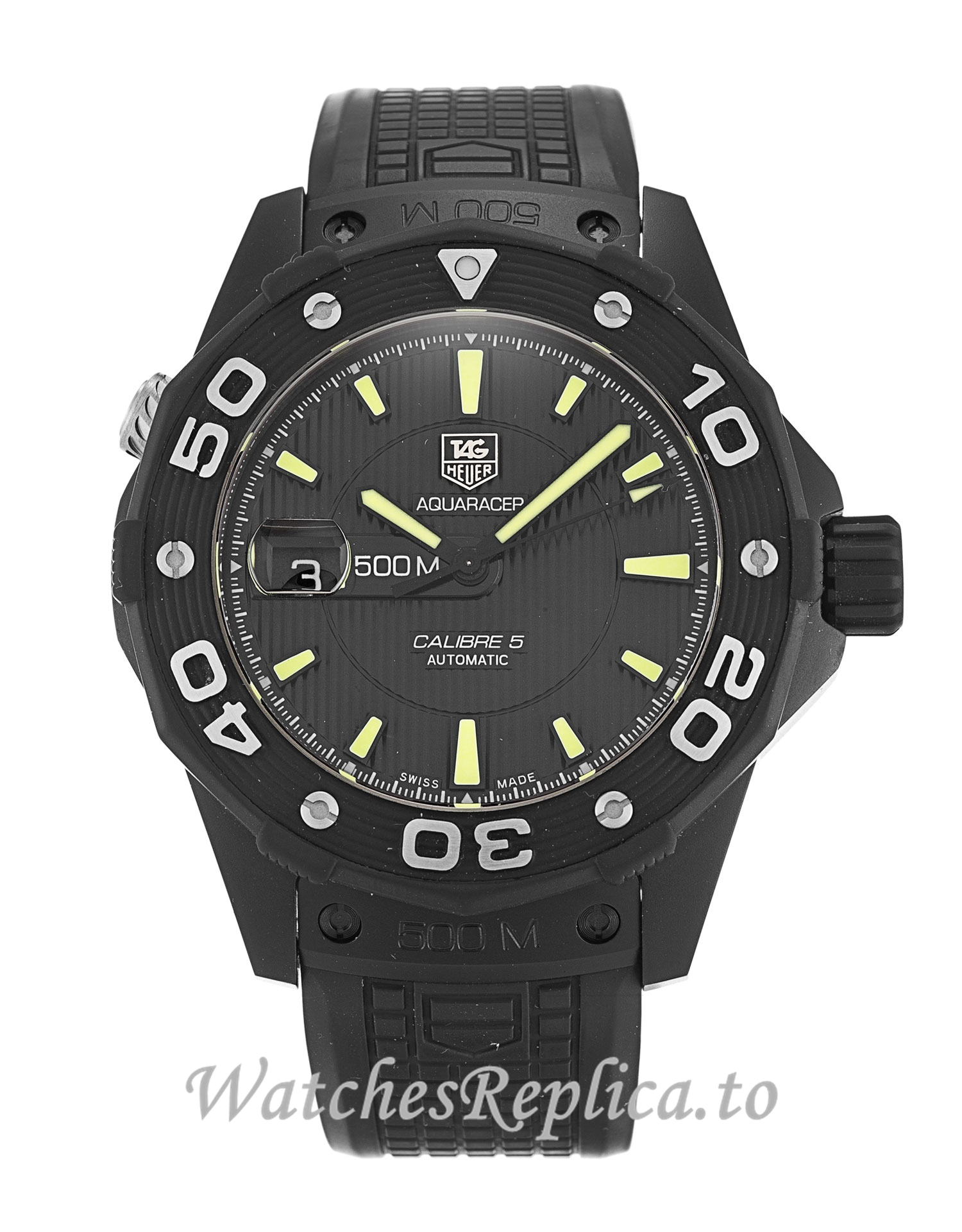 Tag Heuer Aquaracer Black Dial WAJ2180.FT6015 43 MM - WatchesReplica.is