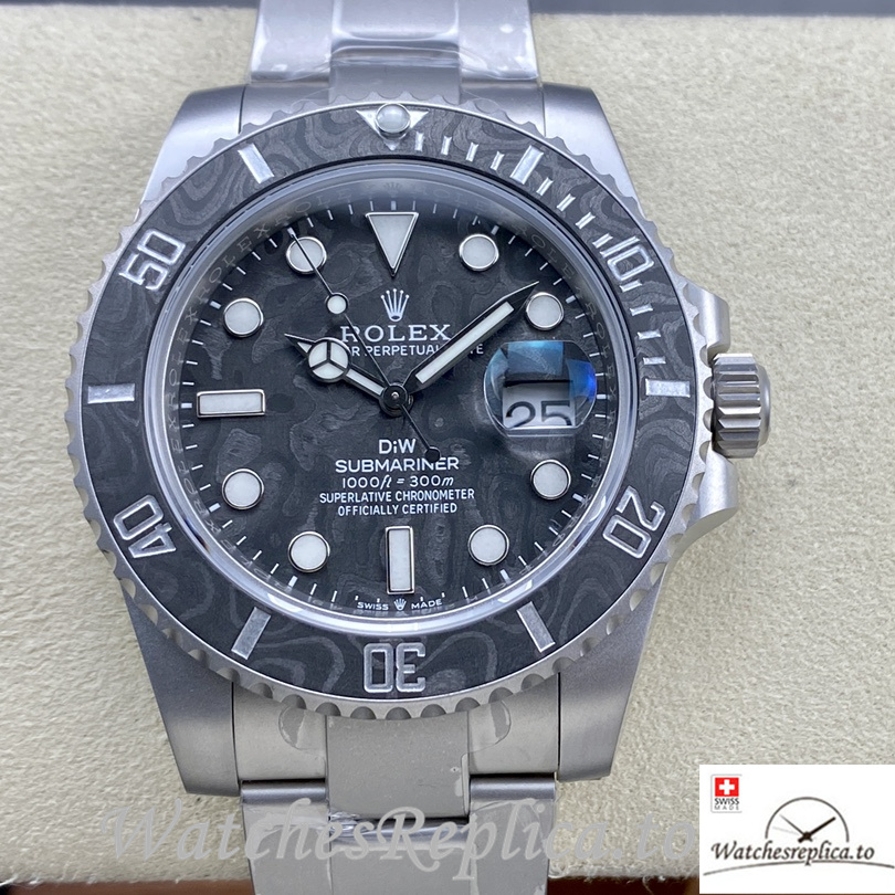 Swiss Rolex Submariner Replica Stainless steel strap 40MM Grey Dial - WatchesReplica.is