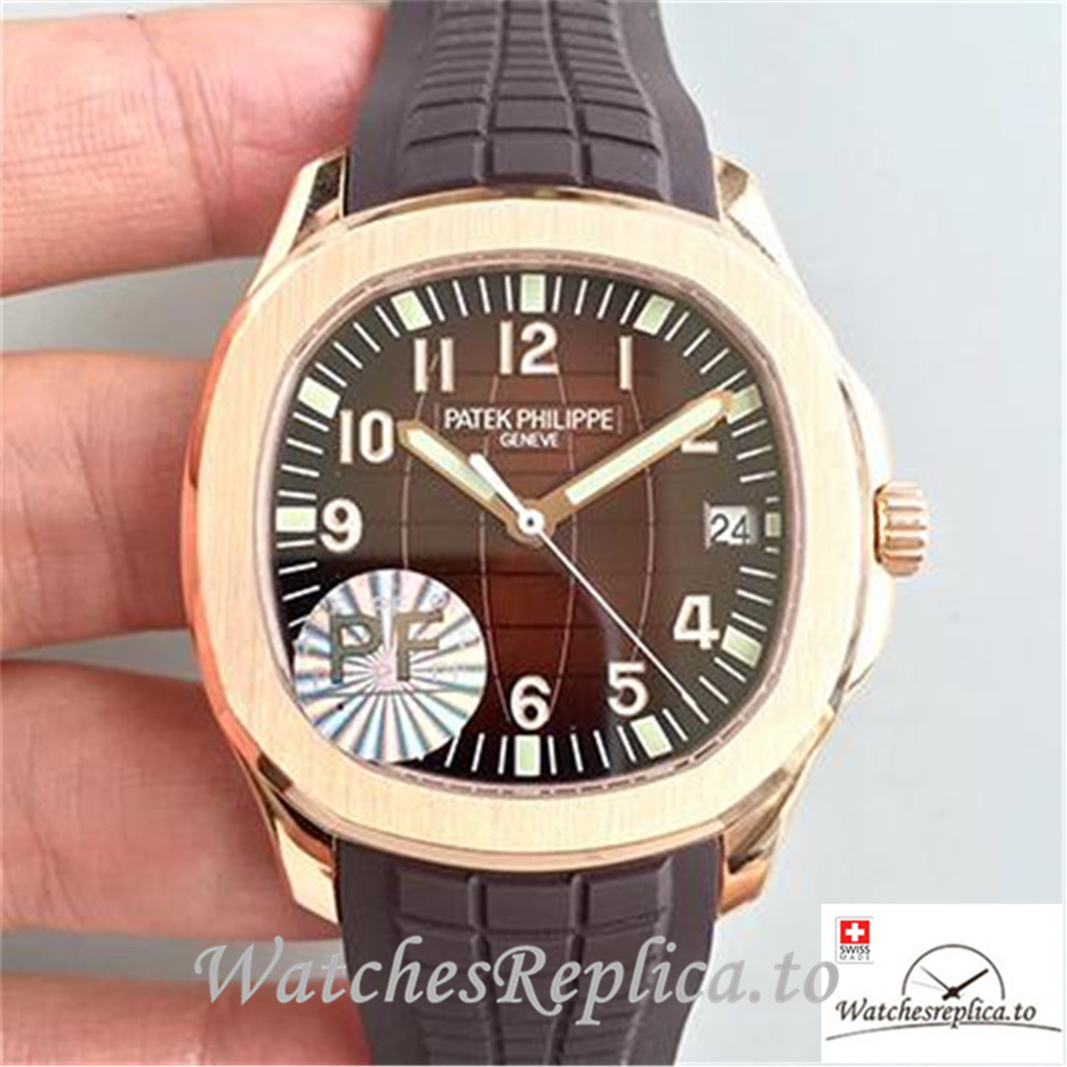 Swiss Patek Philippe Aquanaut Jumbo Replica 5167R-001 Brown Strap 40.5MM - WatchesReplica.is