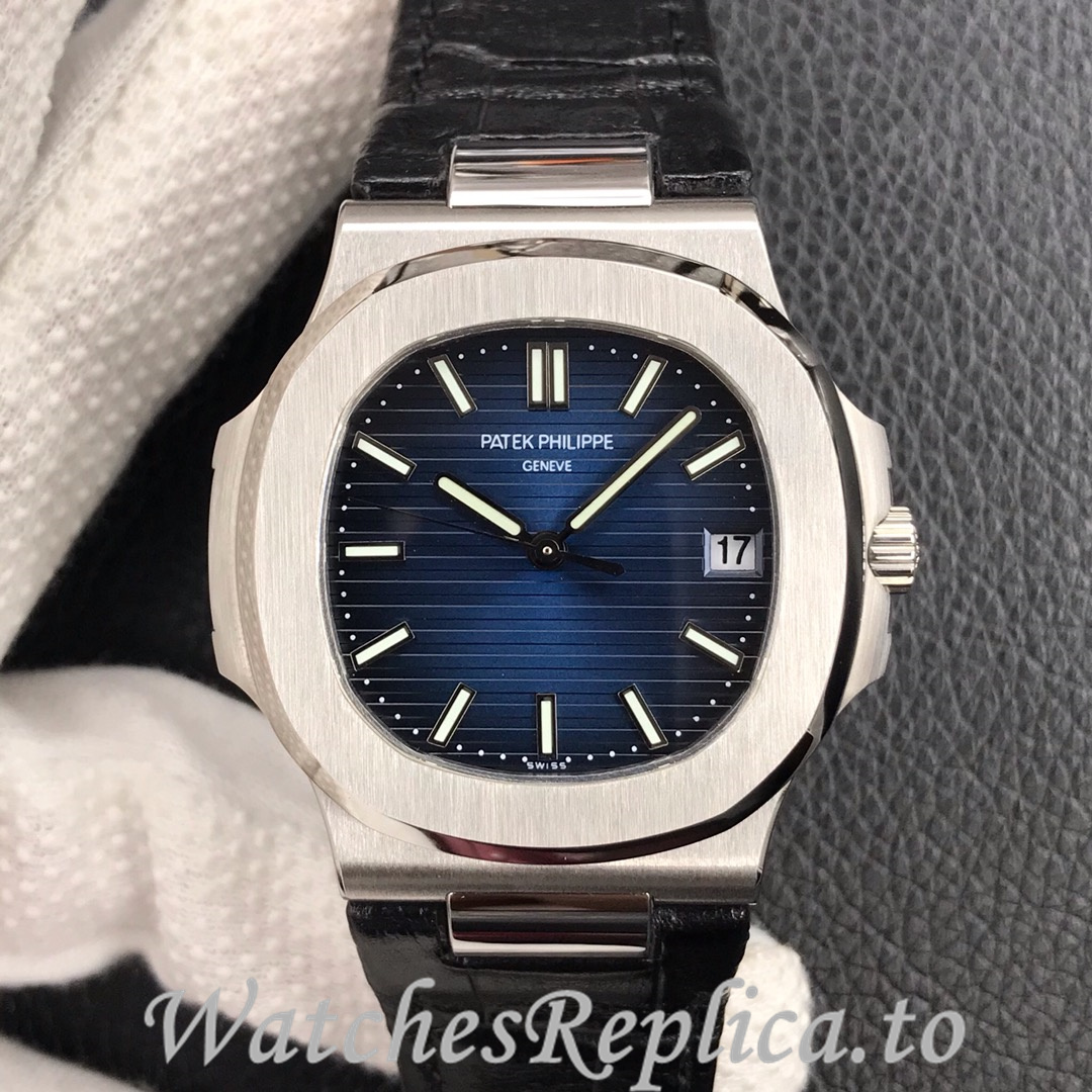 Patek Philippe Replica Nautilus 5711 Leather strap 40MM - WatchesReplica.is