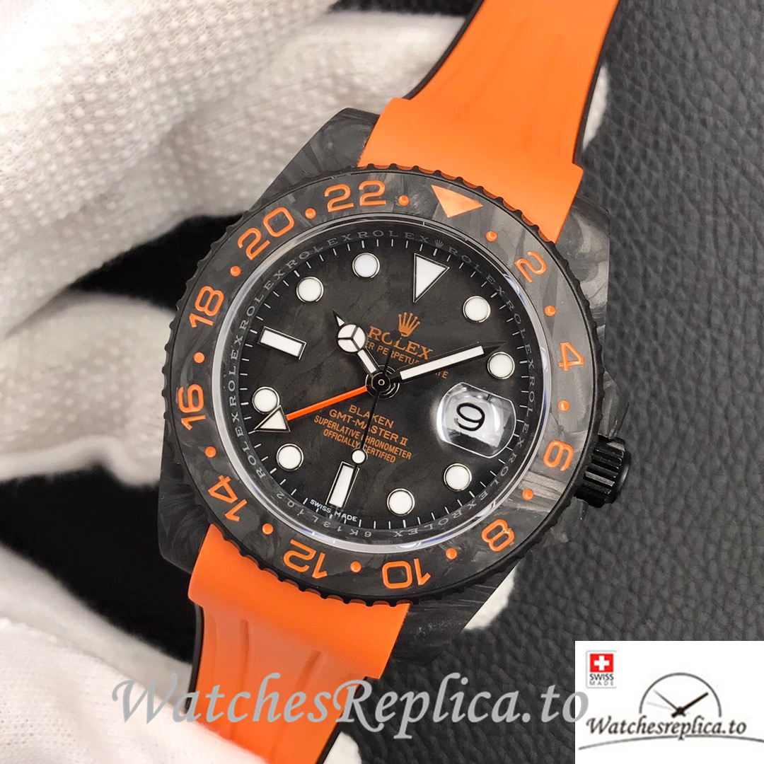 Swiss Rolex GMT-Master Replica Rubber strap 40MM - WatchesReplica.is