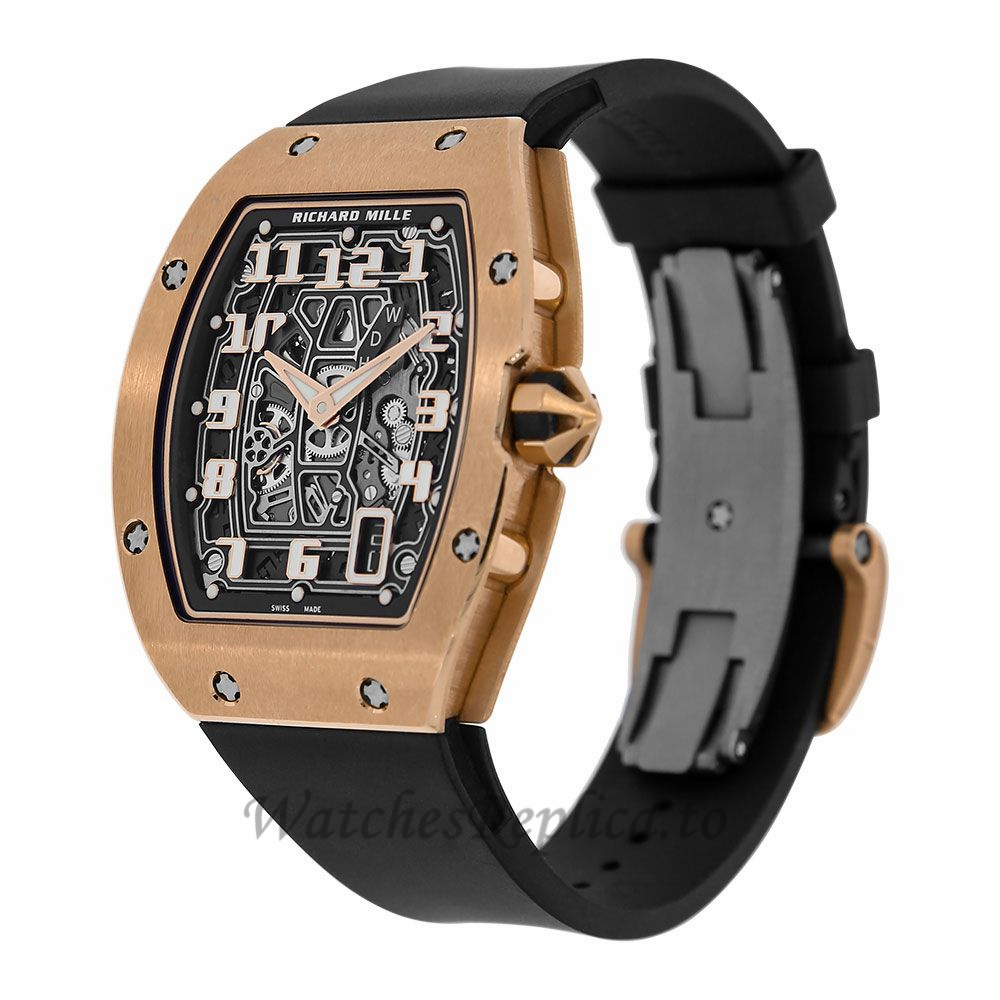 Richard Mille Replica RM67-01 Rose Gold Extra Flat Automatic 47MM Watch 536999 - WatchesReplica.is