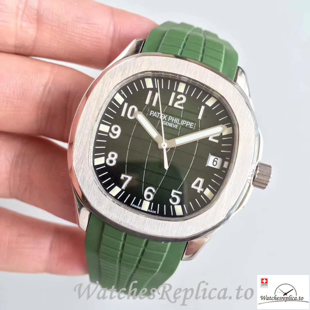 Swiss Patek Philippe Aquanaut Jumbo Replica 5167A Green Strap 40.5MM - WatchesReplica.is