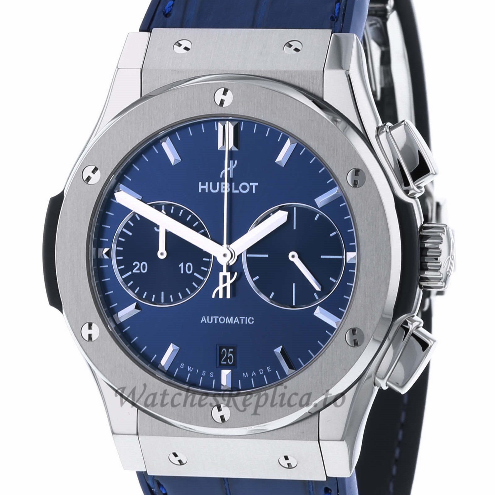 Hublot Replica Classic Fusion Blue Chronograph Titanium 521.NX.7170.LR 45mm - WatchesReplica.is