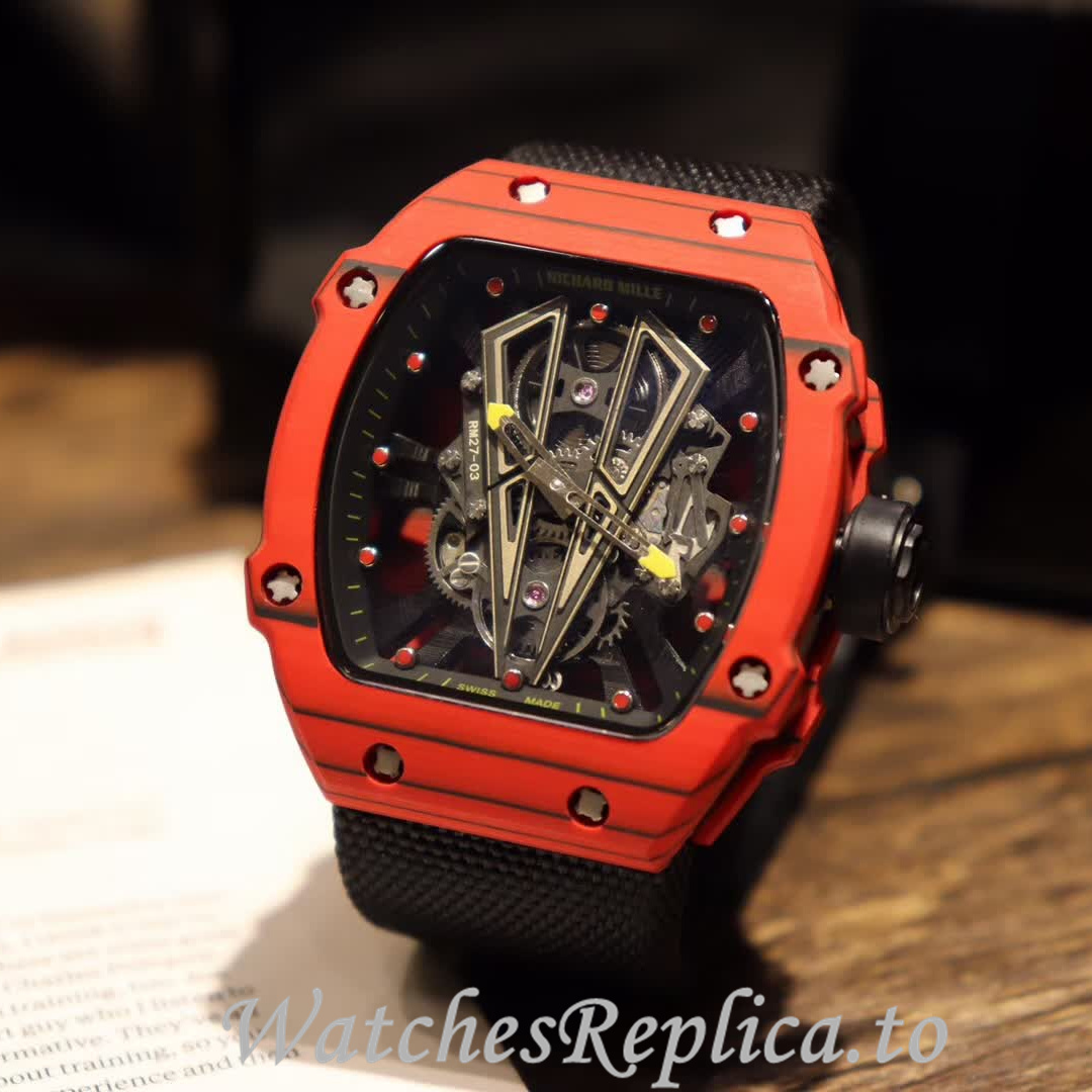 Richard Mille Replica RM27-03 Canvas strap 48MM - WatchesReplica.is