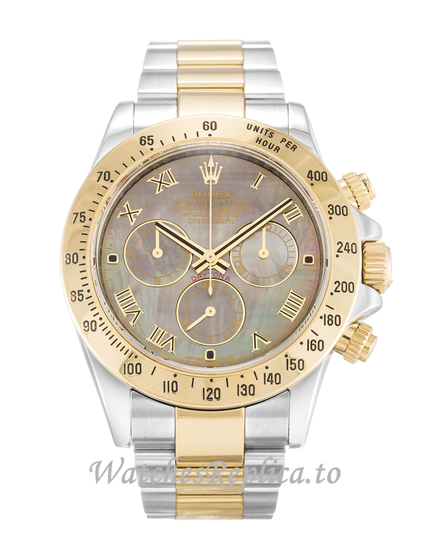 Rolex Daytona Mother of Pearl Black Dial 116523 - WatchesReplica.is