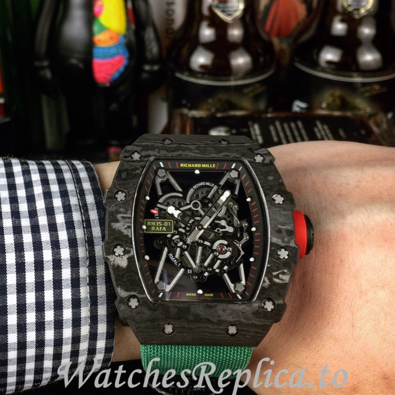 Richard Mille Replica RM35-01 Canvas strap 50MM - WatchesReplica.is