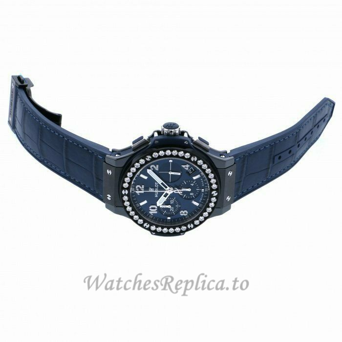 Hublot Replica Big Bang Ceramic Diamond Chronograph 41MM 341.CM.7170.LR.1204 - WatchesReplica.is