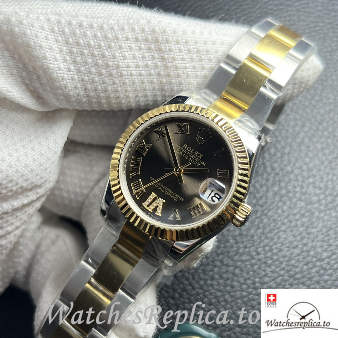 Swiss Rolex Datejust 178383 Replica Stainless steel strap 31MM - WatchesReplica.is