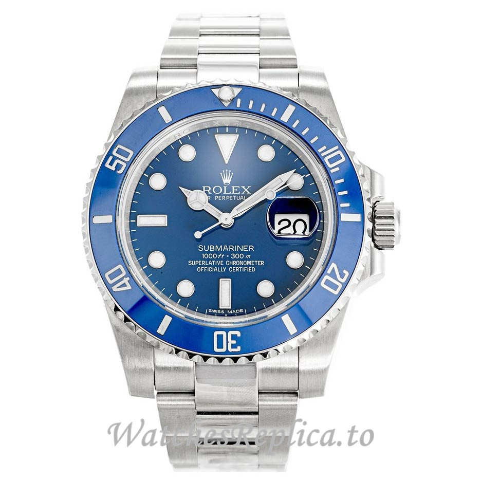 Rolex Submariner Blue Dial 116619LB 40MM - WatchesReplica.is