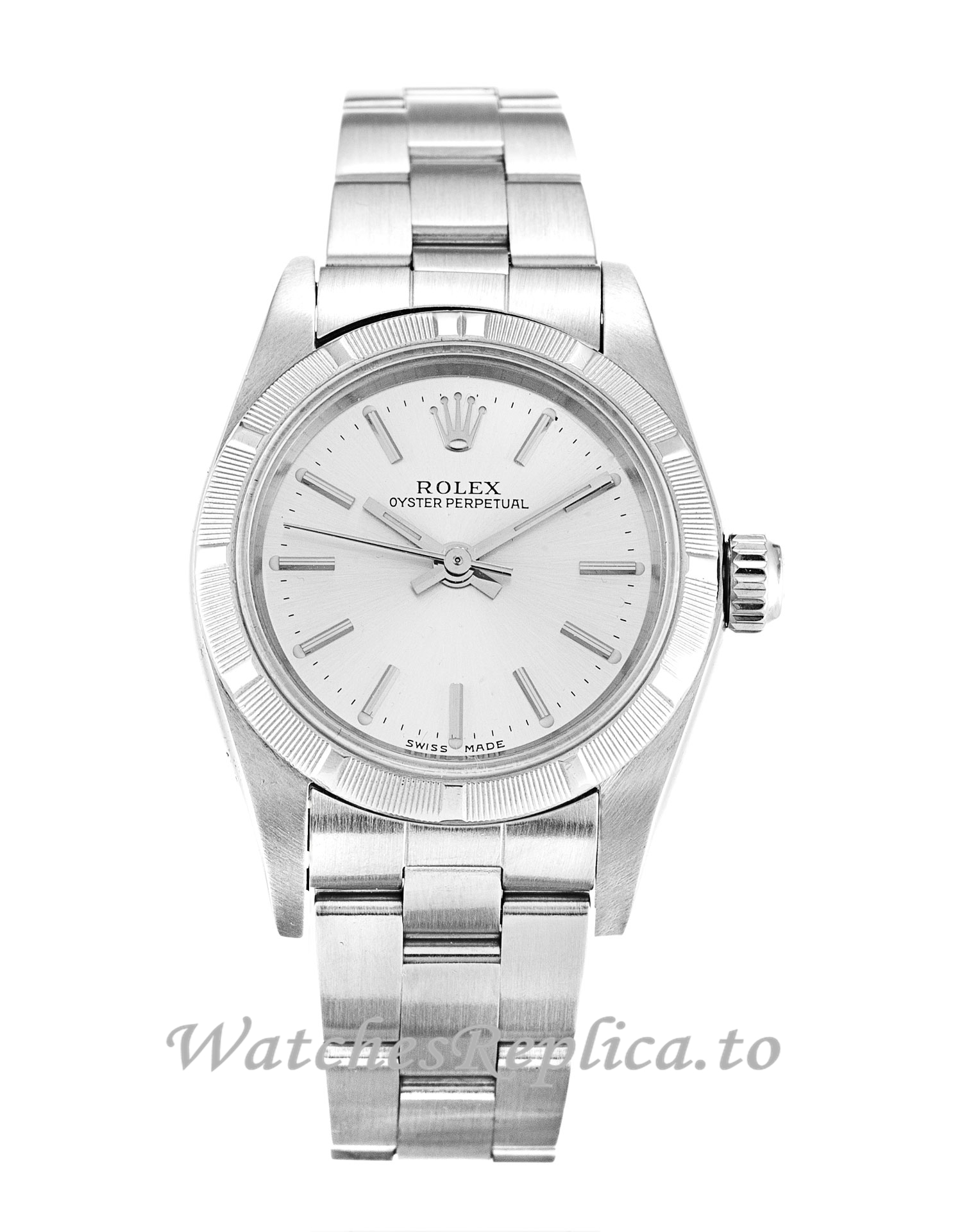 Rolex Lady Oyster Perpetual Silver Dial 67230-26 MM - WatchesReplica.is