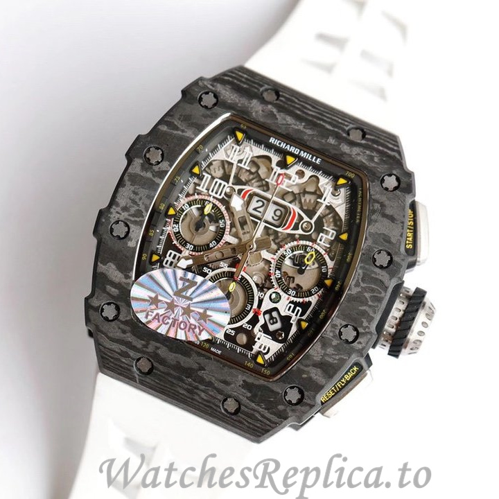 Richard Mille Replica RM011 Rubber strap 50MM - WatchesReplica.is