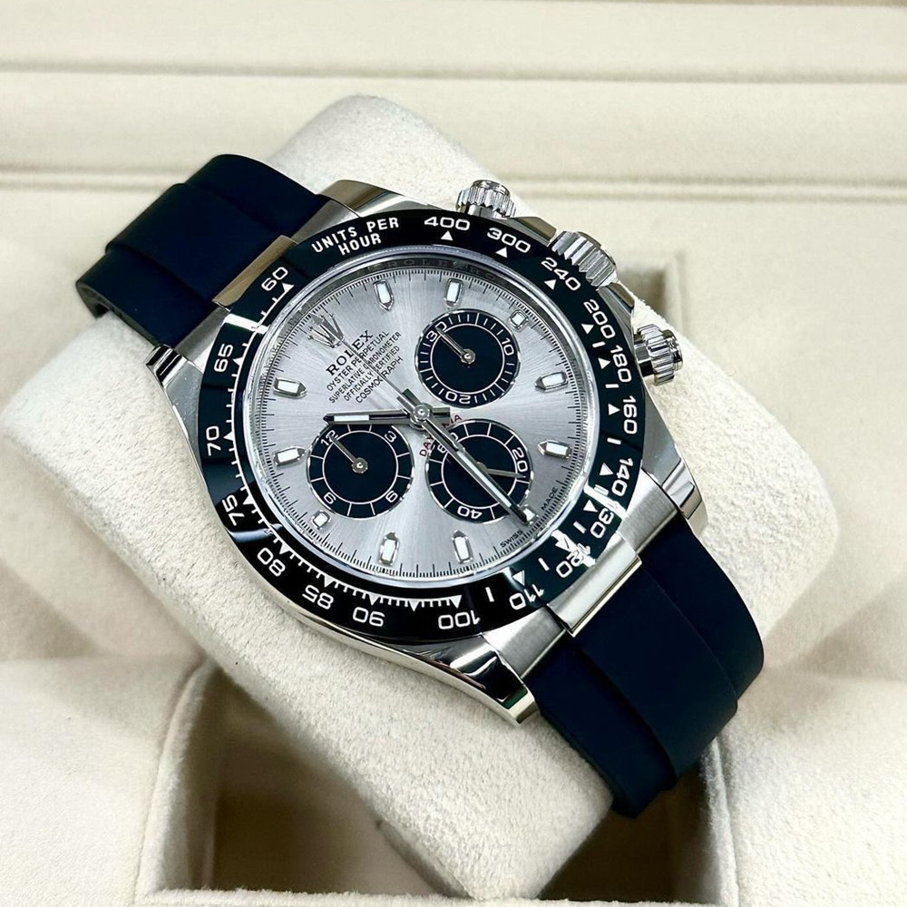 Rolex Replica Daytona White Gold Dial Watch 116519LN - WatchesReplica.is