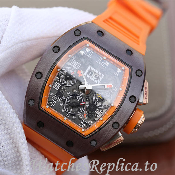 Richard Mille Replica RM011 Rubber strap 50MM - WatchesReplica.is