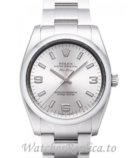 Replica Rolex Air King 114200-11 34MM Stainless steel strap Unisex Watch - WatchesReplica.is
