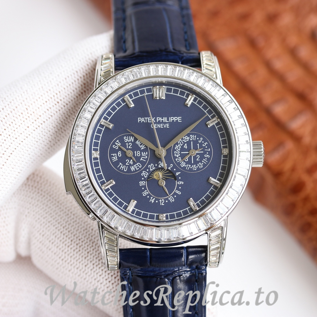Patek Philippe Replica Complications 5073P Leather strap 42MM - WatchesReplica.is