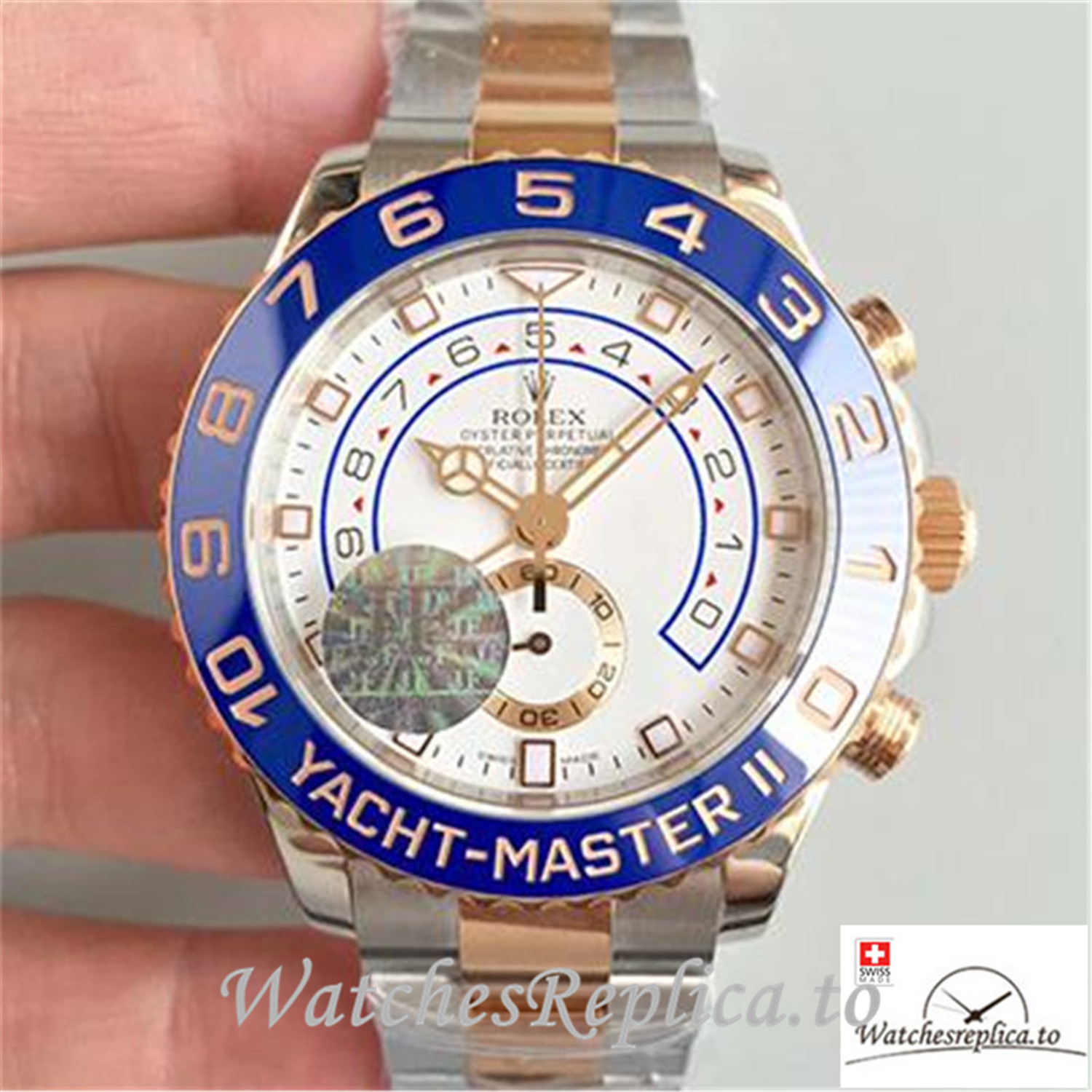 Swiss Rolex Yacht Master II Replica 116681 Number Markers 44MM - WatchesReplica.is