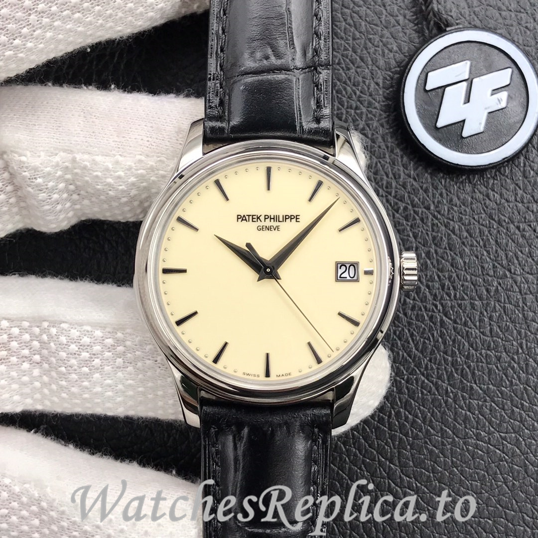 Patek Philippe Replica Calatrava 5227 Leather strap 39MM - WatchesReplica.is