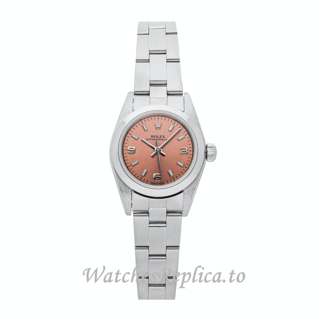 Replica Rolex Oyster Perpetual 76080 Salmon Dial Lady Watch - WatchesReplica.is