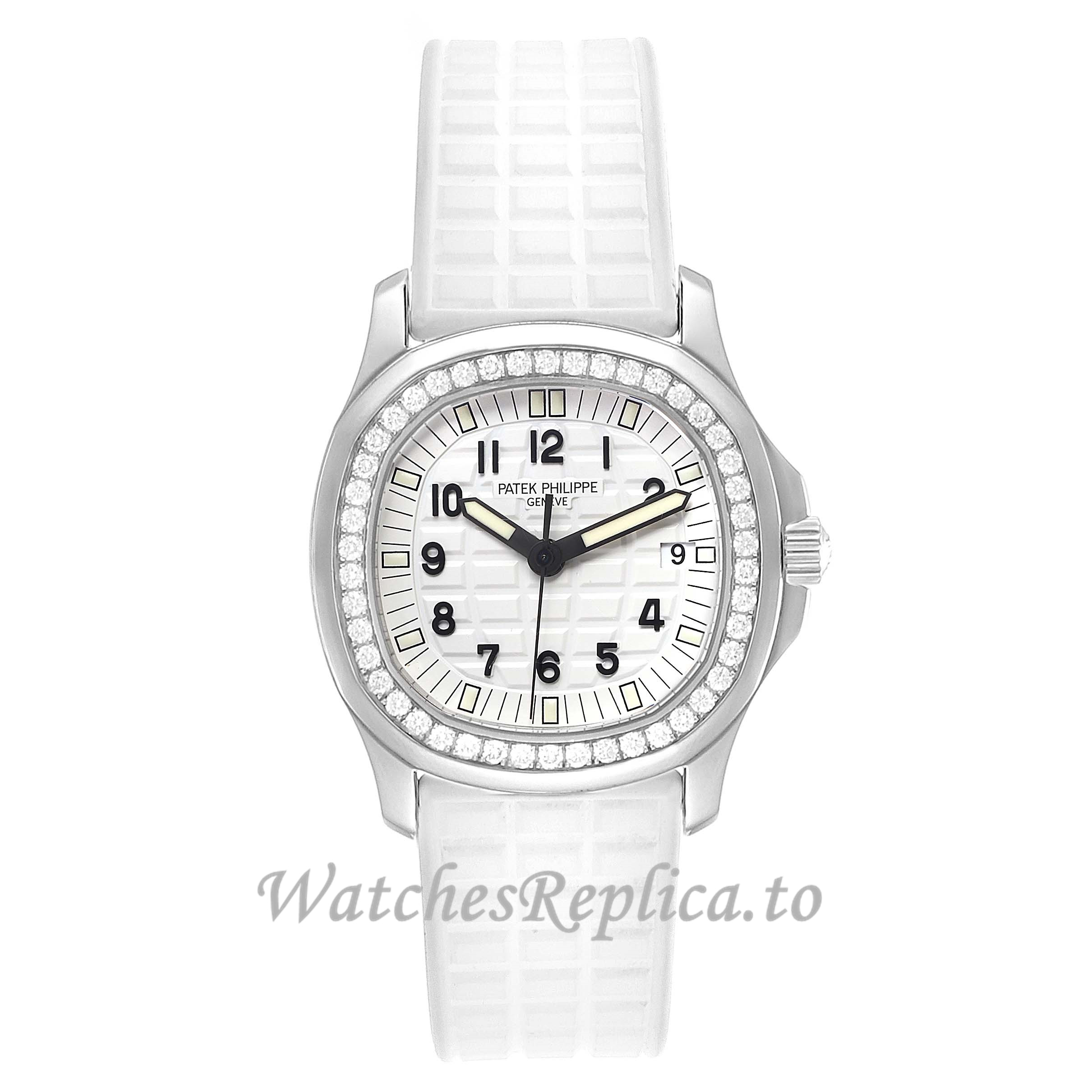Replica Patek Philippe Aquanaut Diamond Ladies Watch 5067A/024 - WatchesReplica.is