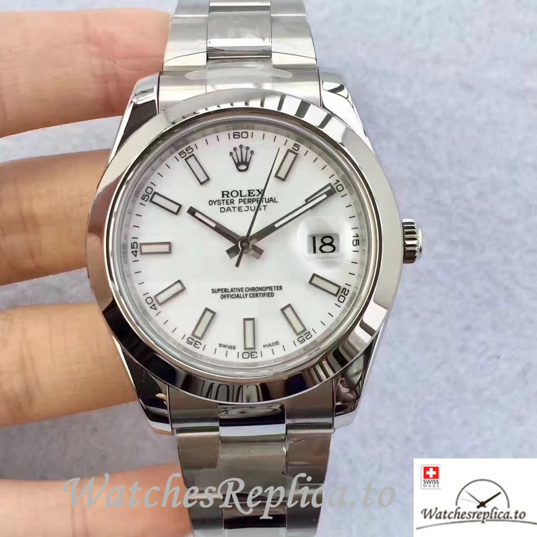 Swiss Rolex Datejust Replica 116300 Stainless steel strap 41MM - WatchesReplica.is