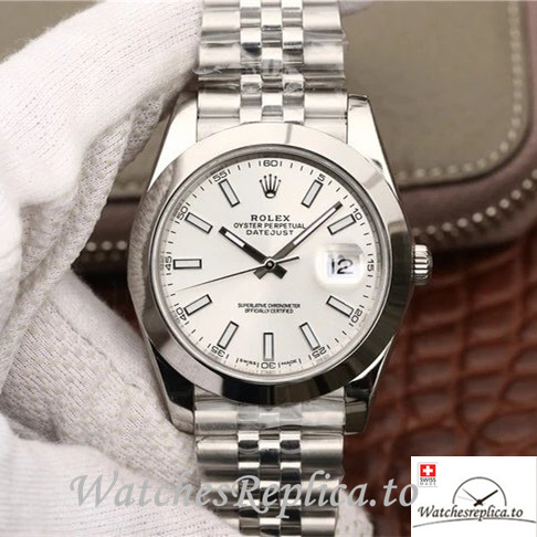 Swiss Rolex Datejust Replica 126300-0004 Stainless steel strap 41MM - WatchesReplica.is