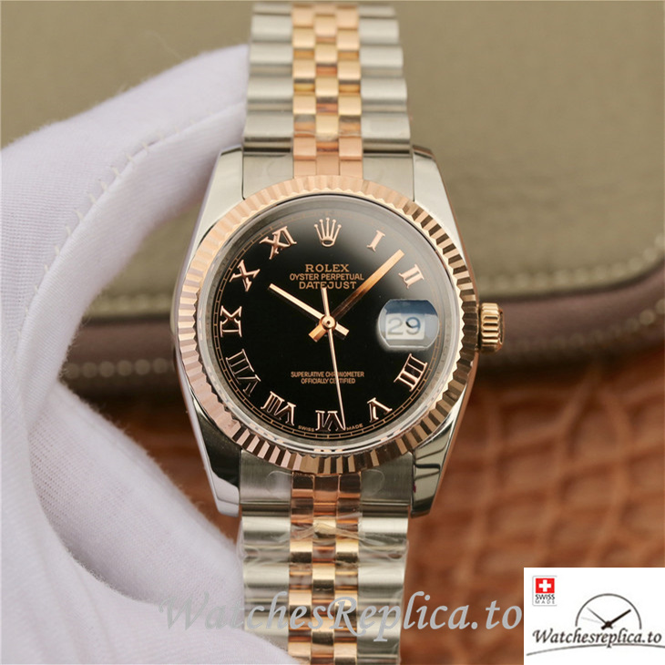 Swiss Rolex Datejust Replica 116231-0085 Stainless steel strap 36MM - WatchesReplica.is