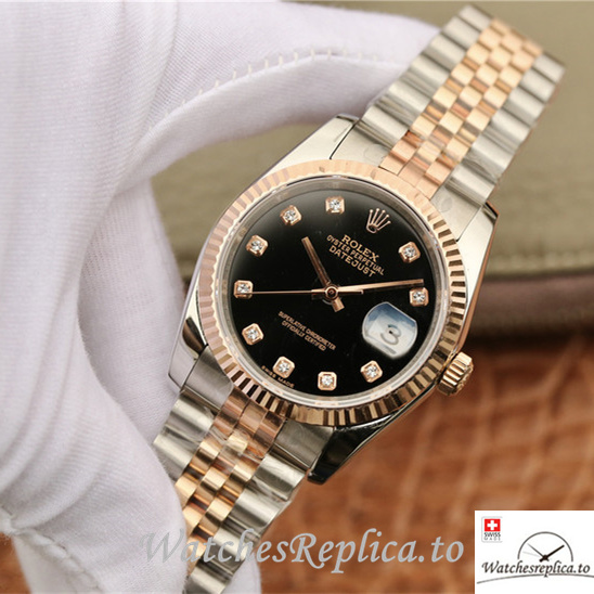 Swiss Rolex Datejust Replica 116231-0056 Stainless steel strap 36MM - WatchesReplica.is