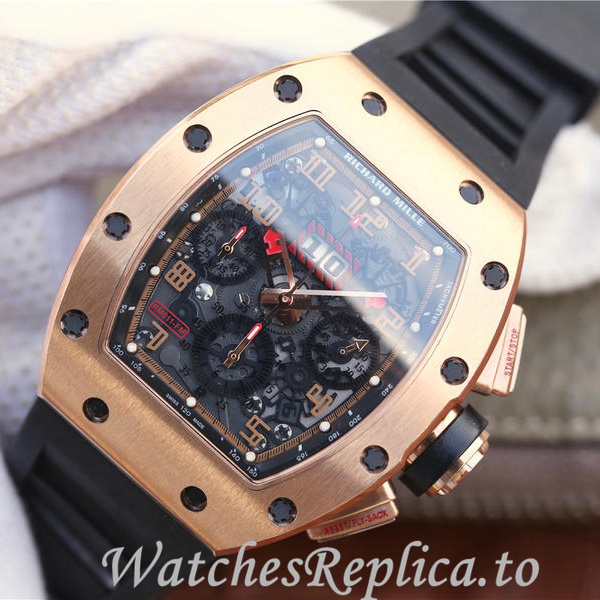 Richard Mille Replica RM011 Rubber strap 50MM - WatchesReplica.is