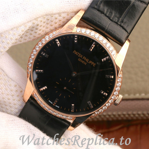 Patek Philippe Replica Calatrava 7122R-001 Leather strap 38MM - WatchesReplica.is