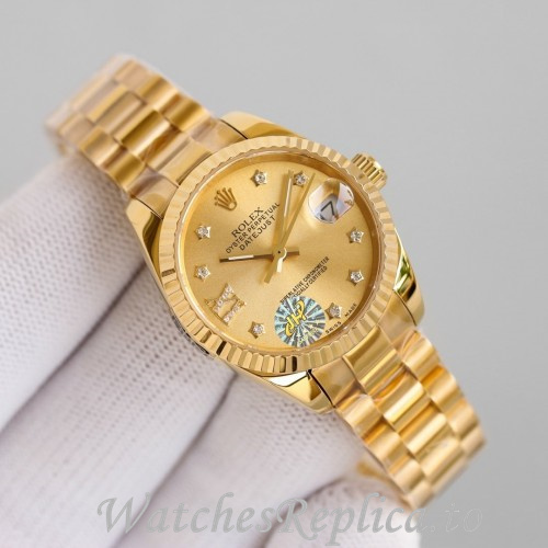 Swiss Rolex Datejust Replica 279178 Yellow Gold strap 28MM - WatchesReplica.is