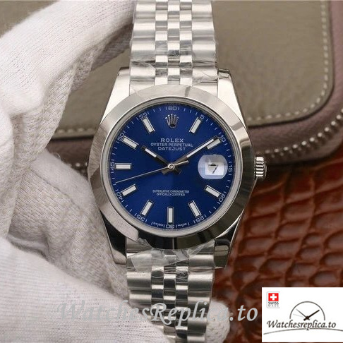 Swiss Rolex Datejust Replica 126300-0002 Stainless steel strap 41MM - WatchesReplica.is