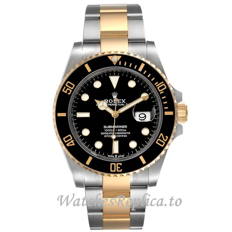 Replica Rolex Submariner Yellow Gold 126613 41MM - WatchesReplica.is