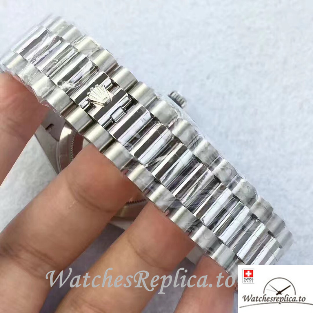 Swiss Rolex Day-Date Replica 228396 Stainless steel strap 40MM - WatchesReplica.is