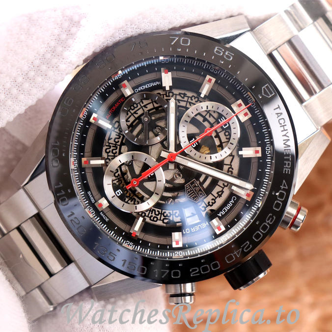 Tag Heuer Replica Carrera Stainless steel strap 45MM - WatchesReplica.is