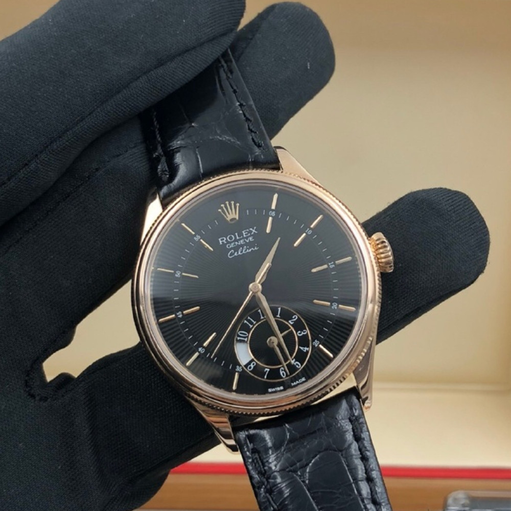 Rolex Cellini Black Dial 50525 39 MM - WatchesReplica.is
