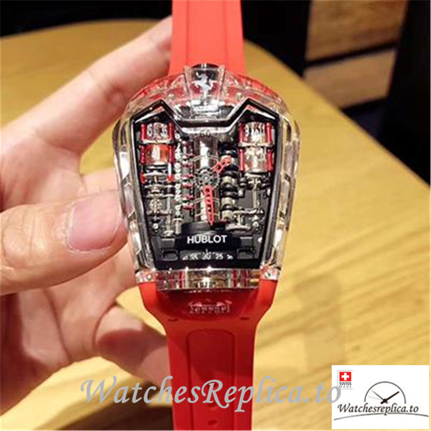 Swiss Hublot LaFerrari Replica MP-05 Red Strap 50MM X 45MM X 30MM - WatchesReplica.is