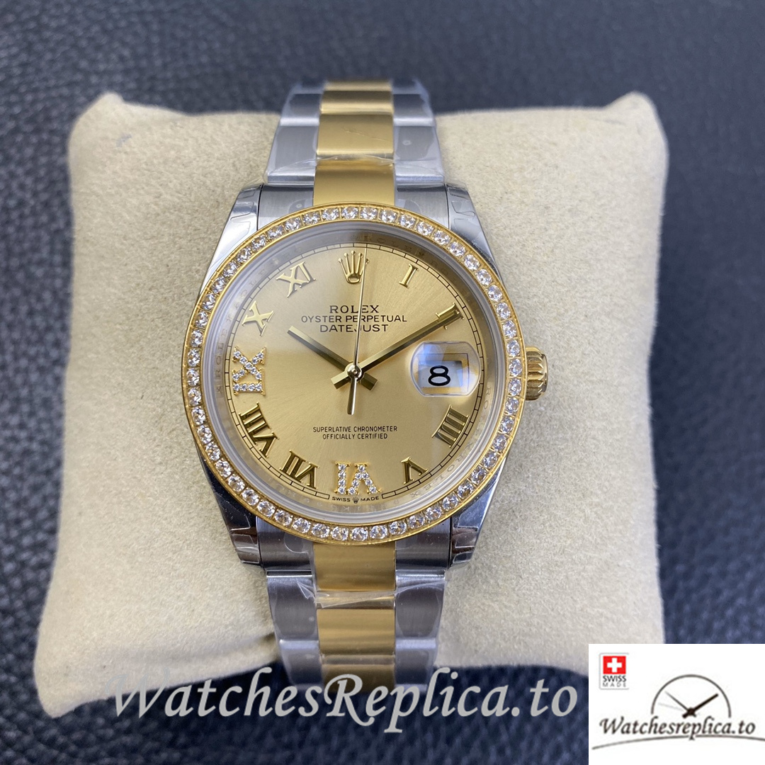 Swiss Rolex Datejust Replica 126233 Stainless steel strap 36MM - WatchesReplica.is