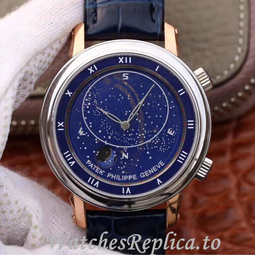 Patek Philippe Replica Complications 5102 Leather strap 43MM - WatchesReplica.is