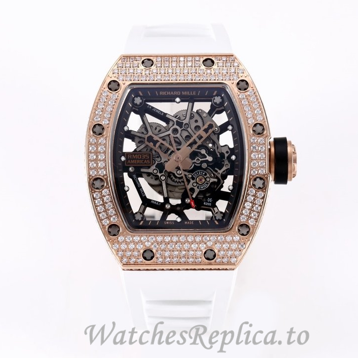 Richard Mille Replica RM035 Rubber strap 50MM - WatchesReplica.is